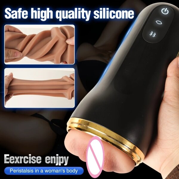 Automatic Male Masturbator with realistic 3D internal texture and vacuum suction for men