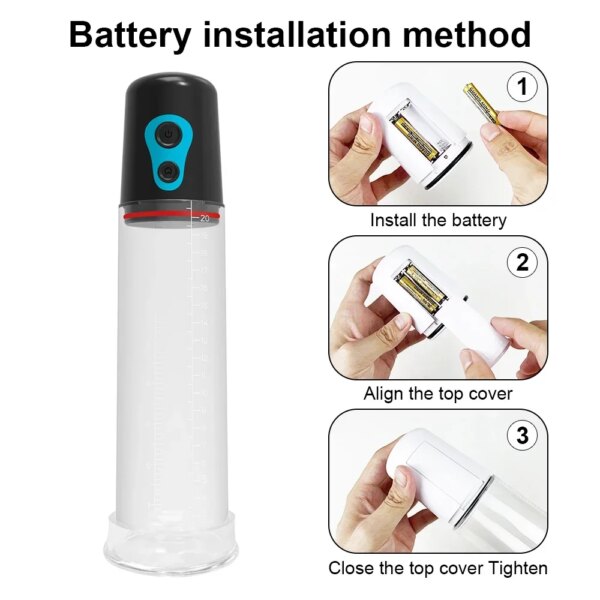 Electric Penis Pump Vacuum Trainer for Men – Intimacy & Wellness Device