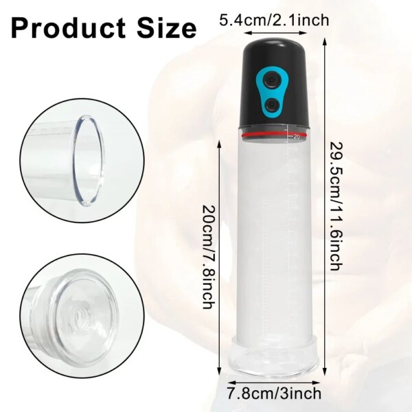 Electric Penis Pump Vacuum Trainer for Men – Intimacy & Wellness Device
