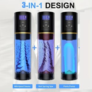 Electric Vacuum LED Penis Pump Trainer for men’s intimate wellness