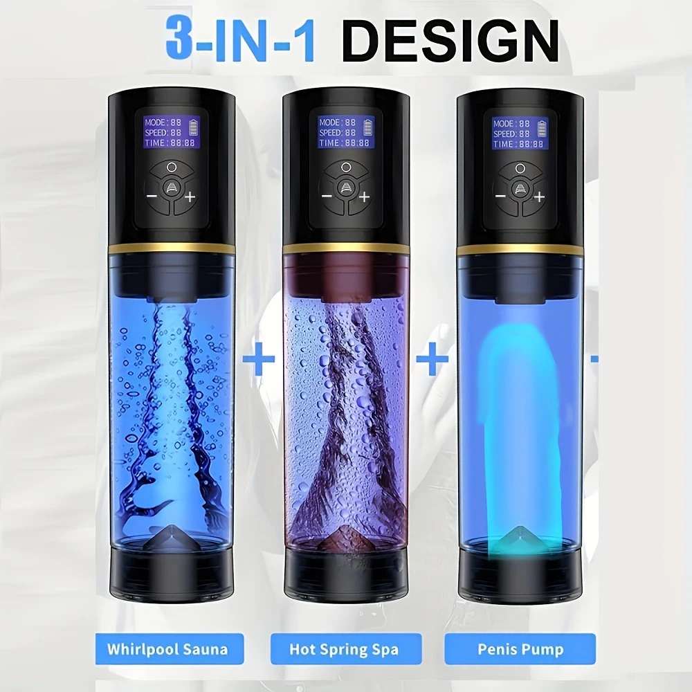 Electric Vacuum LED Penis Pump Trainer for men’s intimate wellness