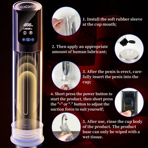 Electric Penis Pump automatic vacuum trainer for men wellness
