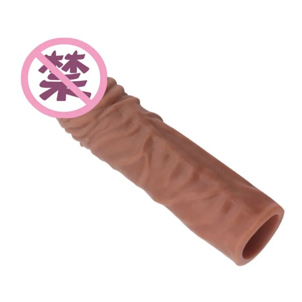 Realistic Penis Sleeve Extender in 14/16/20CM for intimacy enhancement