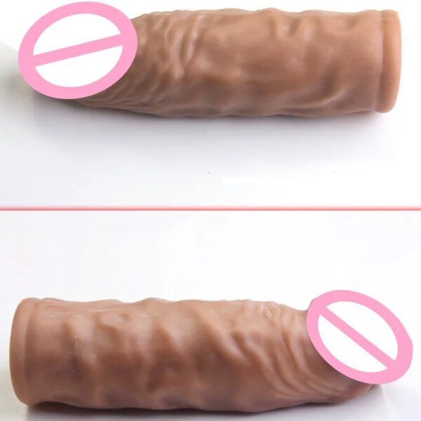 Realistic Penis Sleeve Extender in 14/16/20CM for intimacy enhancement