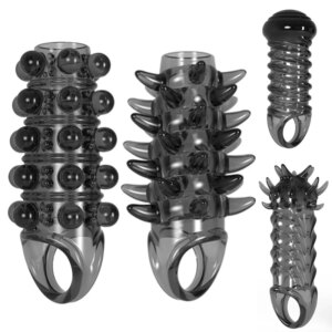 4 Types Penis Enlargement Sleeve & Cock Ring for Men, enhancing erection and sexual wellness