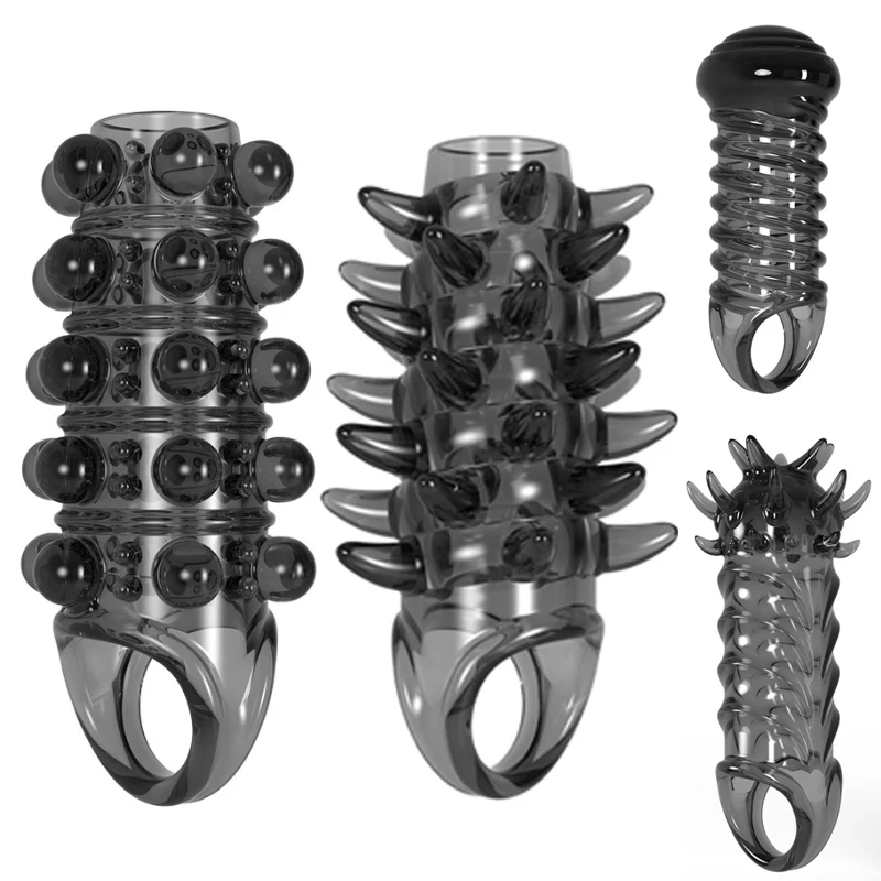 4 Types Penis Enlargement Sleeve & Cock Ring for Men, enhancing erection and sexual wellness