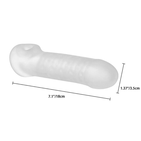 Thicken Transparent Penis Extender Sleeve High Elasticity for Men