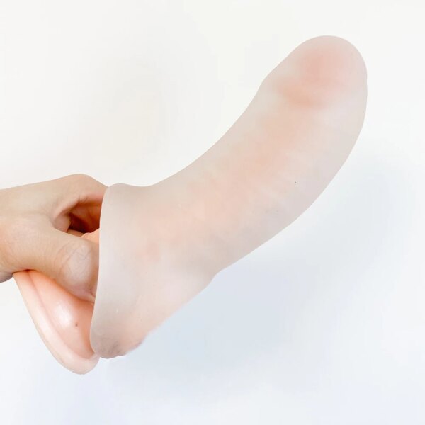 Thicken Transparent Penis Extender Sleeve High Elasticity for Men