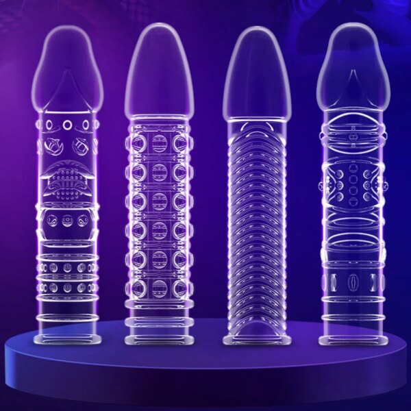 Male Penis Extension Sleeves reusable silicone cover for enhanced intimacy