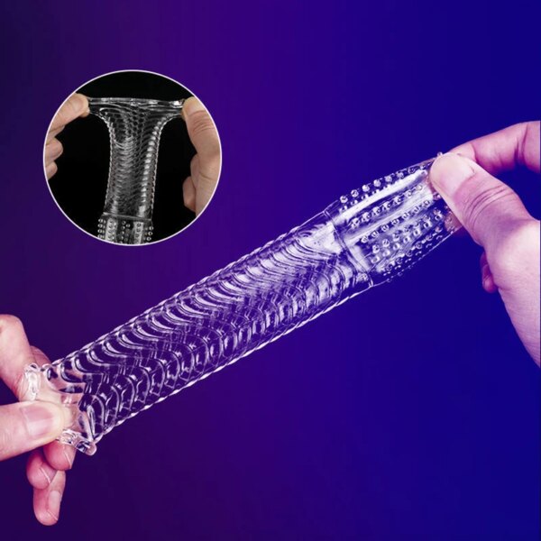 Male Penis Extension Sleeves reusable silicone cover for enhanced intimacy