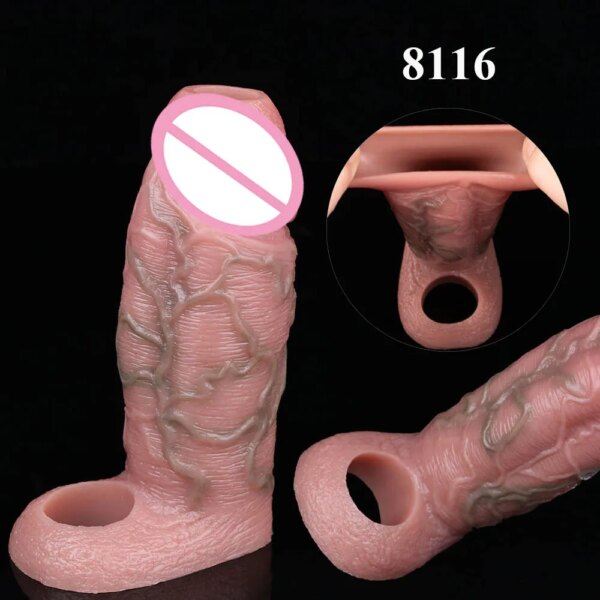 Silicone Male Penis Sleeve Extender for Intimacy and Confidence
