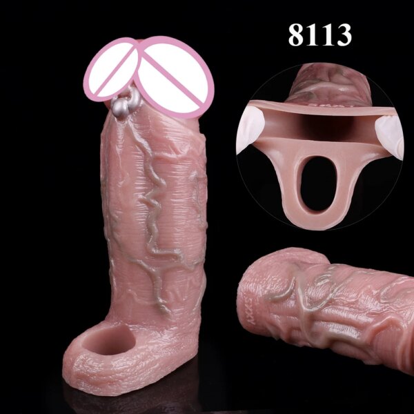 Silicone Male Penis Sleeve Extender for Intimacy and Confidence