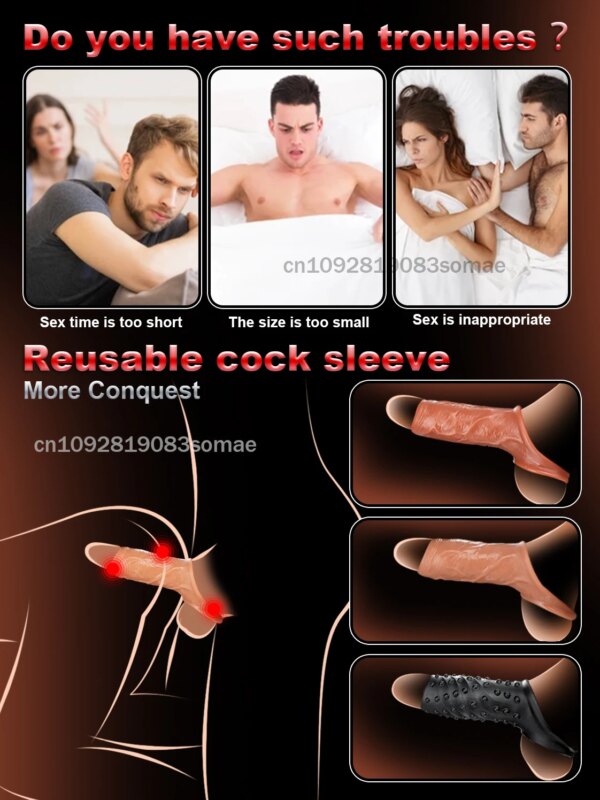 Silicone Male Penis Sleeve Extender for Intimacy and Confidence