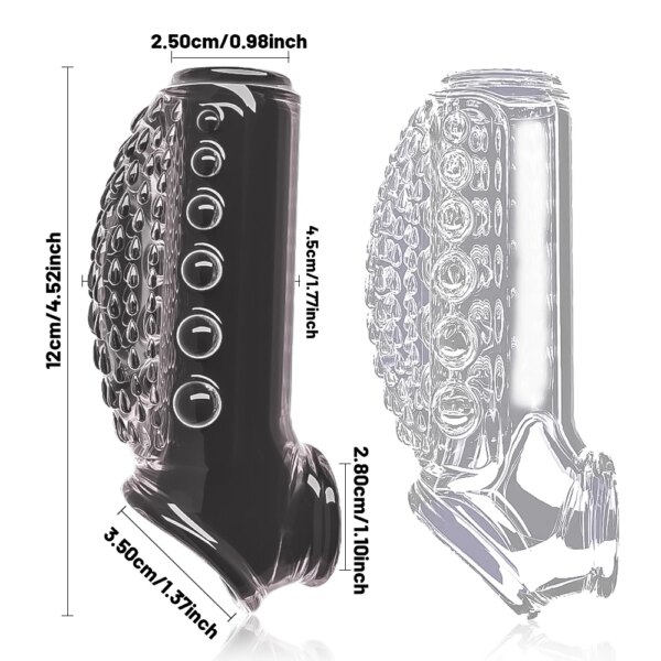 Male Penis Enlargement Sleeve Cock Ring for delayed ejaculation and enhanced erection