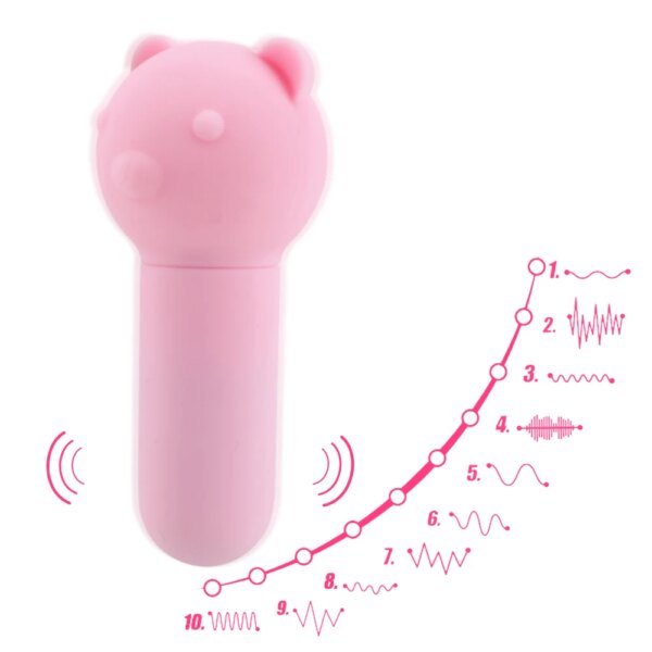 85mm Sexy Bear Vibrator Clitoral and Anal Plug for Women