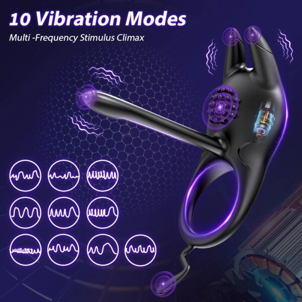 Vibrating Penis Ring for Men – Delay Ejaculation and Clitoral G-Spot Stimulation
