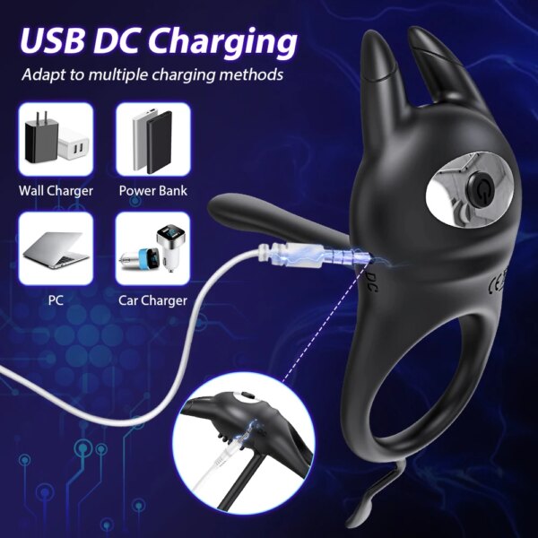 Vibrating Penis Ring for Men – Delay Ejaculation and Clitoral G-Spot Stimulation
