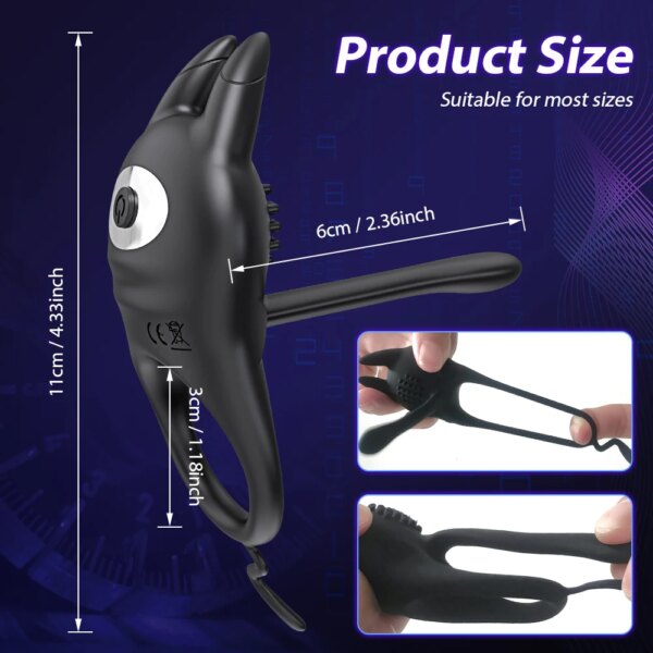 Vibrating Penis Ring for Men – Delay Ejaculation and Clitoral G-Spot Stimulation