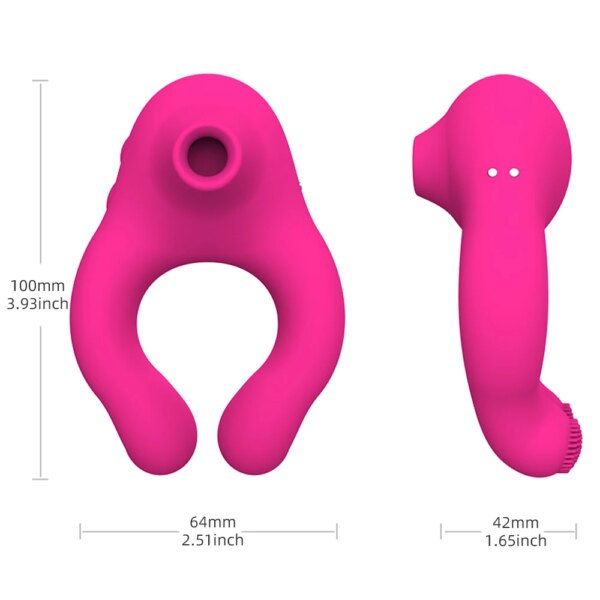 Delayed Ejaculation Penis Ring with soft material, clit stimulator, and scrotum massager for couples