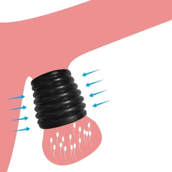 Cock Rings Silicone Ball Stretcher TPE Penis Ring for men – adjustable and safe
