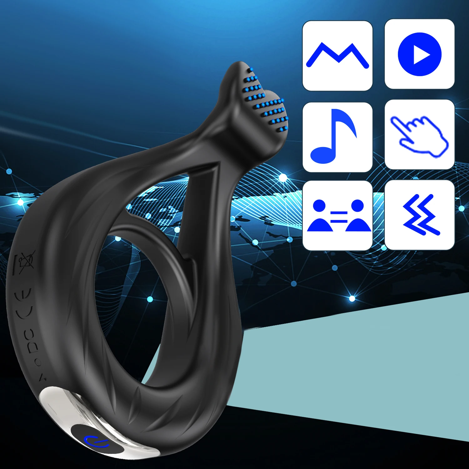Powerful Vibrator Cock Ring for Men – Penis Ring for Delay Ejaculation and Intimacy