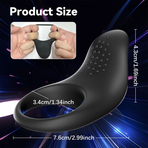 APP Control Vibrating Penis Ring for men, couples’ pleasure, clitoral and scrotum stimulation