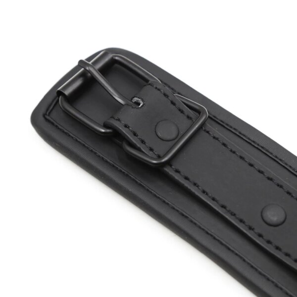Sm Bondage Neck Collar with Metal Chain Leash faux leather restraint