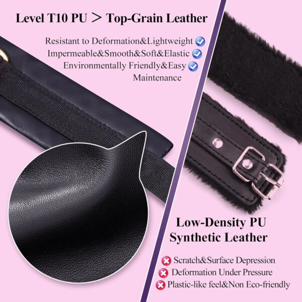 Sex Bondage BDSM Kit Restraints 4PCS Set with adjustable wrist and ankle cuffs for beginner couples