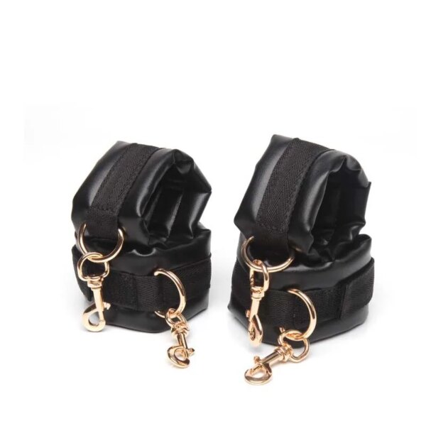 Sex Bondage BDSM Kit Restraints 4PCS Set with adjustable wrist and ankle cuffs for beginner couples