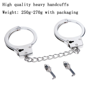 Stainless Steel Handcuffs Adjustable Fetish Restraints for couples – durable alloy cuffs