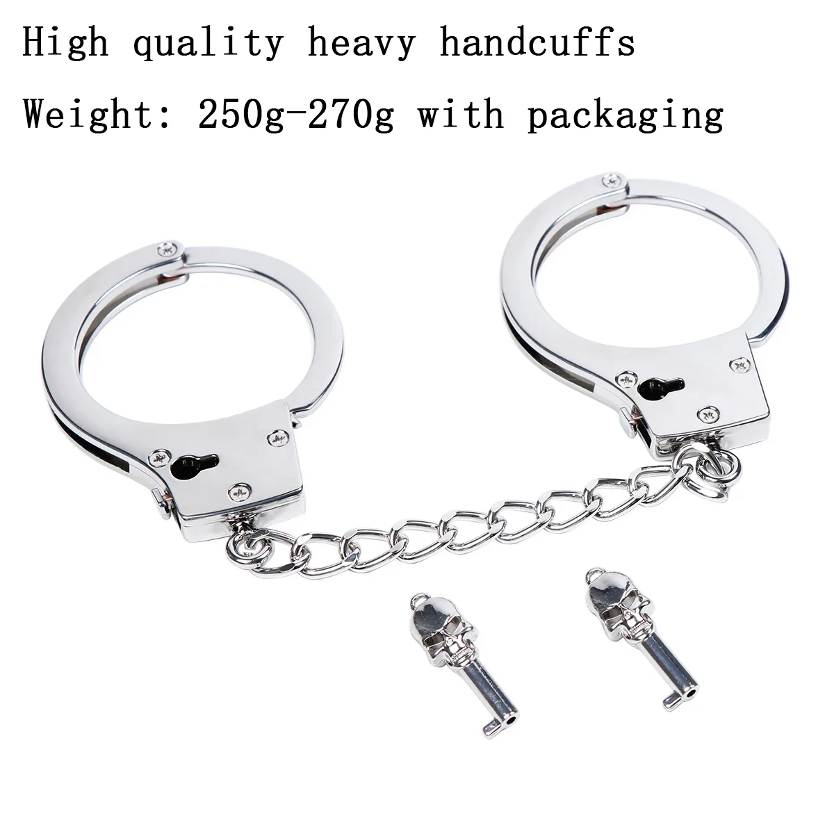 Stainless Steel Handcuffs Adjustable Fetish Restraints for couples – durable alloy cuffs
