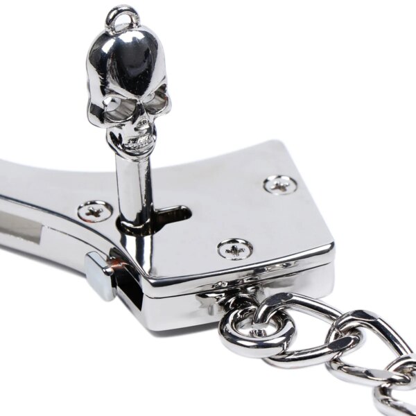 Stainless Steel Handcuffs Adjustable Fetish Restraints for couples – durable alloy cuffs