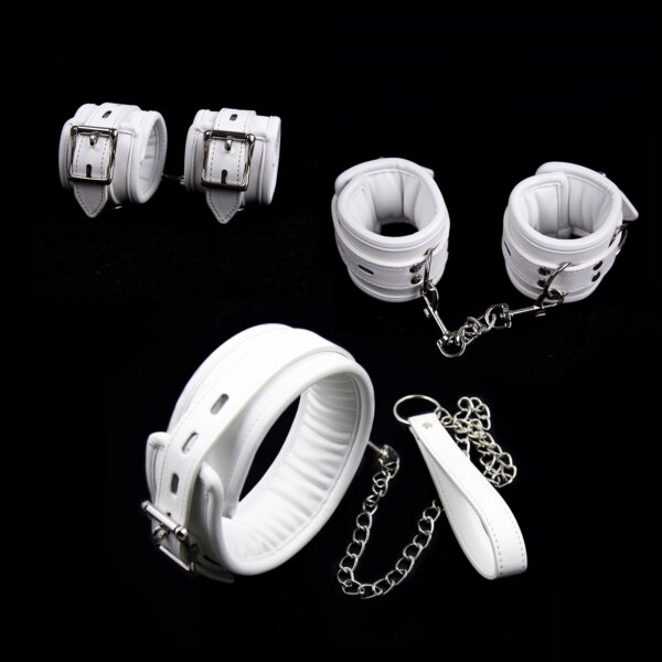 Soft Bondage Restraints Handcuffs Collar Cuffs Set for Couples