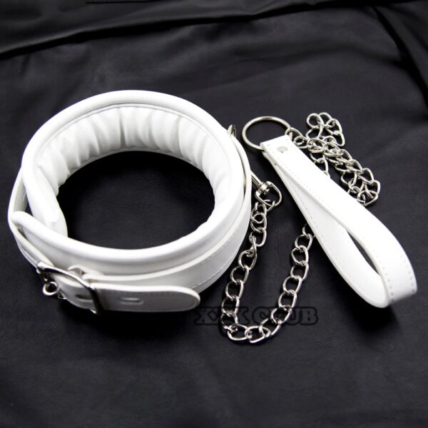 Puppy play Soft and Comfortable Bondage Restraints set with collar, wrist cuffs, and ankle cuffs displayed on a soft surface