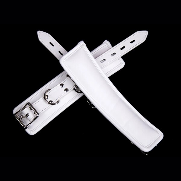 Puppy play Soft and Comfortable Bondage Restraints set with collar, wrist cuffs, and ankle cuffs displayed on a soft surface