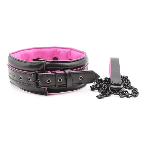 Luxury collar wrist and ankle cuffs bondage set for adult role-play