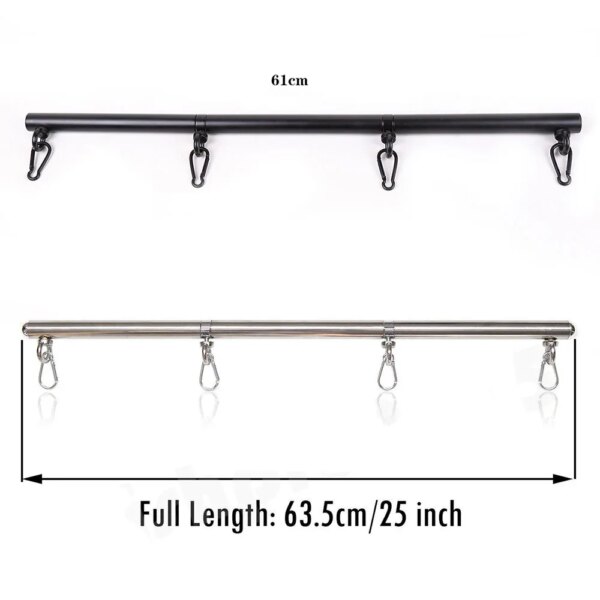 Stainless Steel Adjustable Open Leg Bar Bondage Set with Lockable Cuffs and Collar for Intimacy and Wellness