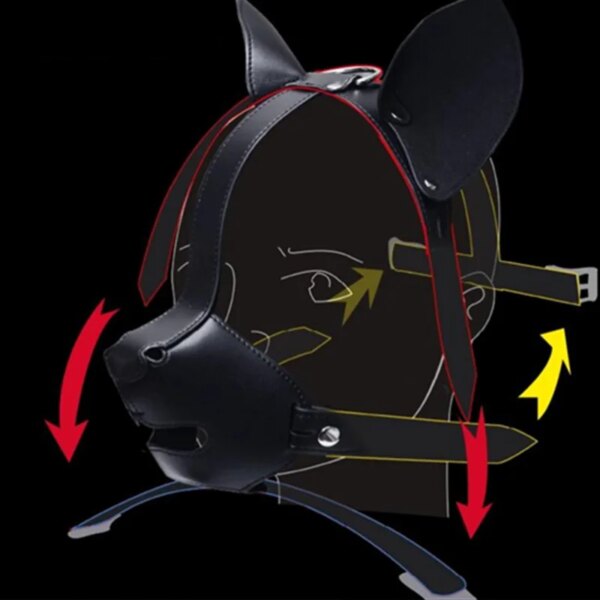 BDSM Puppy Play K9 Bondage Kit dog hood mask for safe role-playing and intimacy