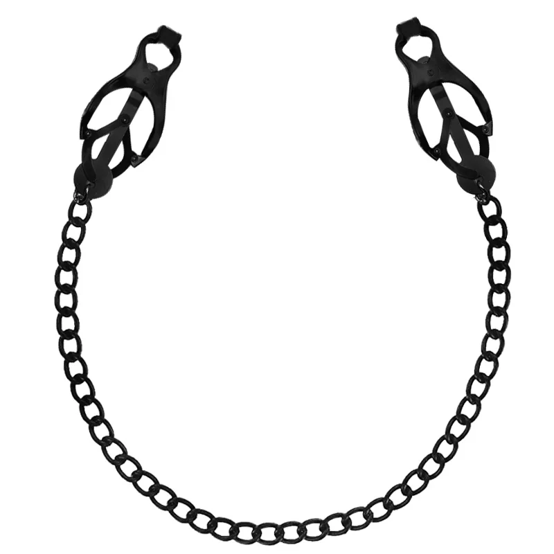 Metal Nipple Clamps Clips with Chain Clitoris Stimulator for women’s intimate play