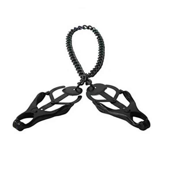 Metal Nipple Clamps Clips with Chain Clitoris Stimulator for women’s intimate play