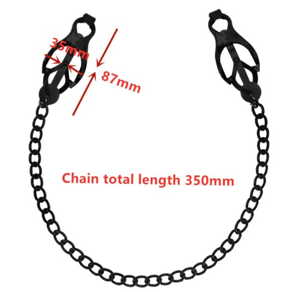 Metal Nipple Clamps Clips with Chain Clitoris Stimulator for women’s intimate play