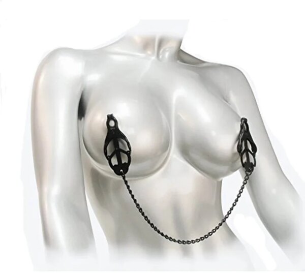 Metal Nipple Clamps Clips with Chain Clitoris Stimulator for women’s intimate play