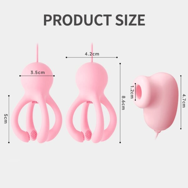 Nipple Vibrator for Women – Breast Massage Clamp Enhancer