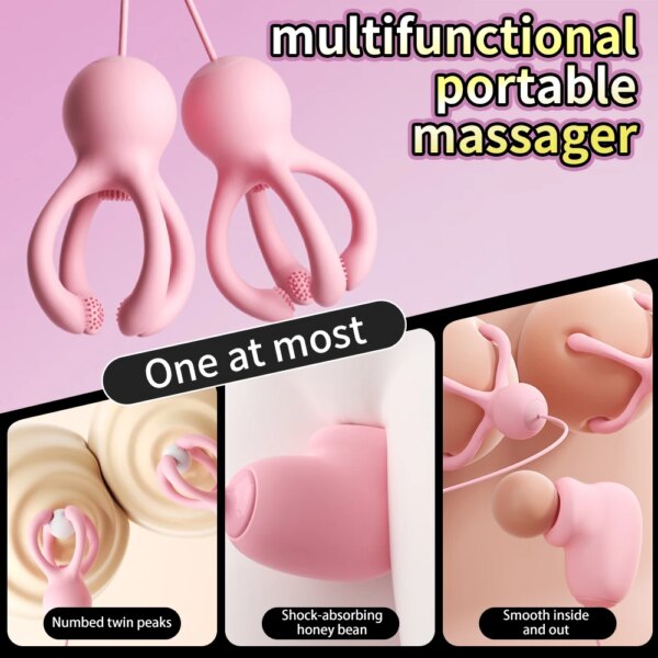 Nipple Vibrator for Women – Breast Massage Clamp Enhancer