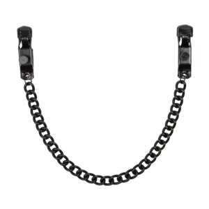 Adjustable Nipple Clamp with Thick Chain – non-piercing breast clip for women and couples