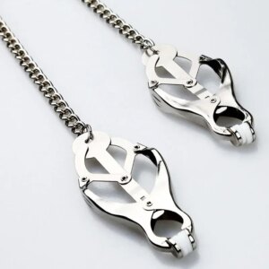 NEW Steel Clover Nipple Clamps – durable bondage gear for women’s wellness and intimacy