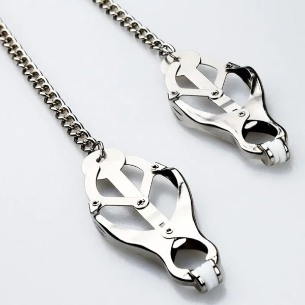 NEW Steel Clover Nipple Clamps – durable bondage gear for women’s wellness and intimacy
