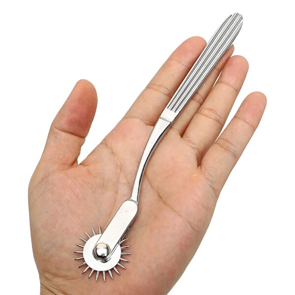 BDSM Bondage Adult Games Sex Toys set including clit stimulator, metal wheel, and nipple tickler