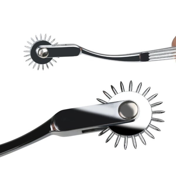BDSM Bondage Adult Games Sex Toys set including clit stimulator, metal wheel, and nipple tickler
