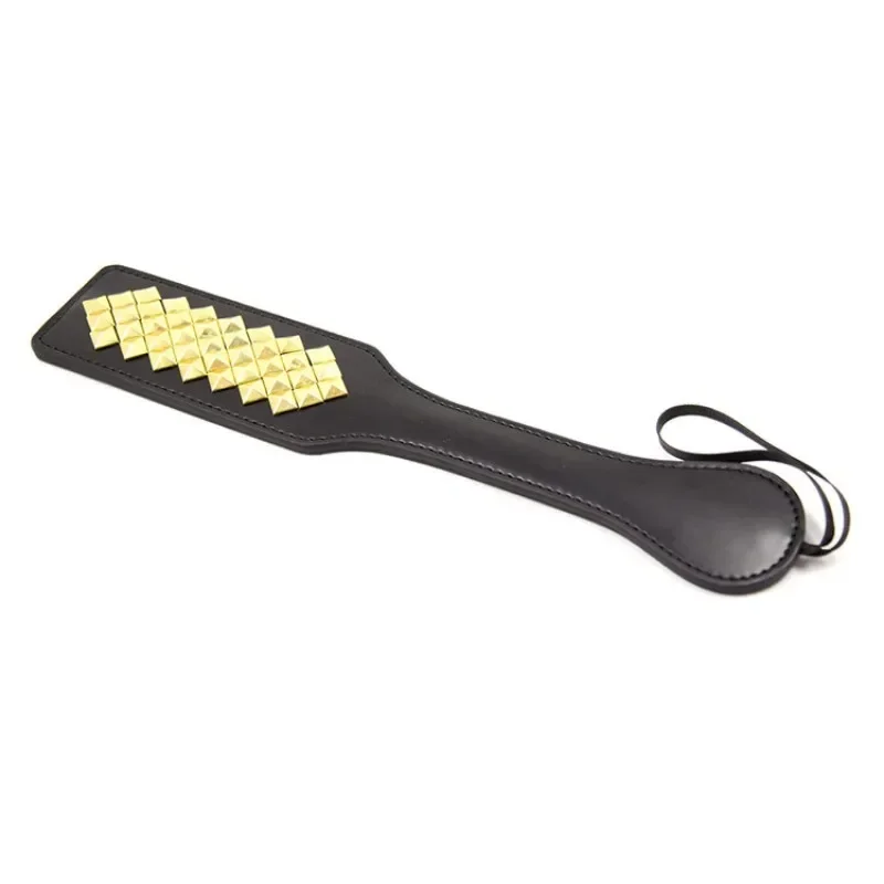 BDSM Leather Spanking Paddle Slapper with Rivets for Couples